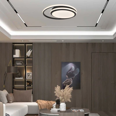 Afbeelding van V TAC VT 7783 B Designer plafondlamp IP20 Zwarte behuizing 24 watt 2560 lumen 4000K