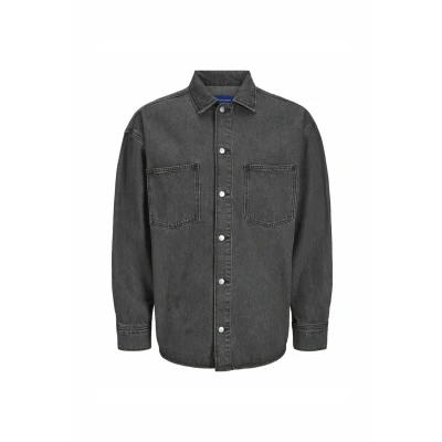 Afbeelding van Jack &amp; Jones Jorhenry Overhemd, Heren, Maat: Large, Black denim