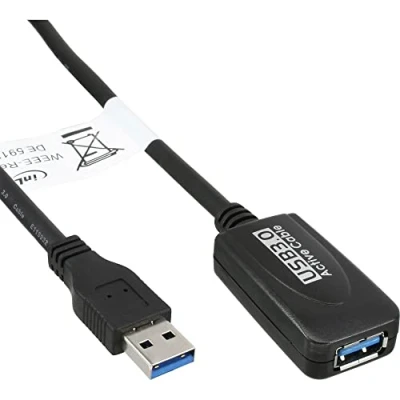 Afbeelding van InLine 35650 USB kabel 5 m 3.2 Gen 1 (3.1 1) A Zwart