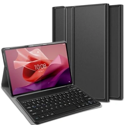 Afbeelding van Cazy Hoes met Toetsenbord QWERTY geschikt voor Lenovo Tab P12 Zwart