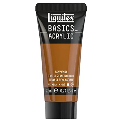 Afbeelding van Liquitex 8870480​ Basics acrylverf Raw Sienna, 22 ml tube, lichtecht, waterbestendig, voor het schilderen en decoreren van hout, metaal, keramiek, kunststof, canvas