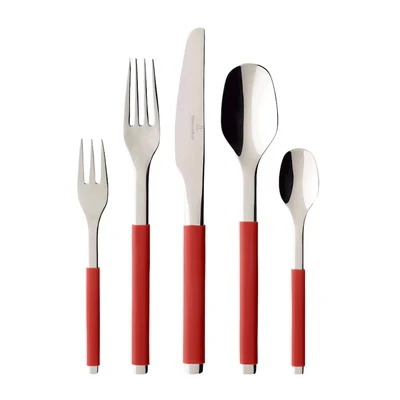 Afbeelding van Villeroy &amp; Boch S+ bestekset 30 delig Rood