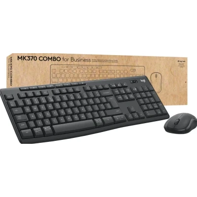 Afbeelding van Toetsenbord en draadloze muis Logitech MK370 Azerty Frans Grijs Grafiet