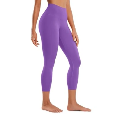Afbeelding van CRZ Yoga Women&#039;s Butterluxe High Waisted Capri Workout Leggings 23&#039;&#039; boterzachte Gym Broek Royal Lilac L