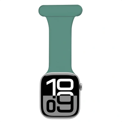 Afbeelding van Apple Watch bandje Siliconen en TPU (zacht) Groen Geschikt voor Series1/2/3/4/5/6/7/8/9/10/SE (38/40/41 mm) Series 10 (42