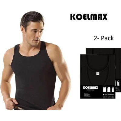 Afbeelding van Heren onderhemd Zwart 2 Pack Maat M