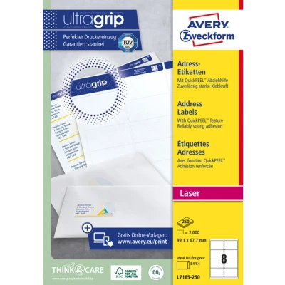 Afbeelding van Etiket Avery L7165 250 99.1x67.7mm 2000stuks wit