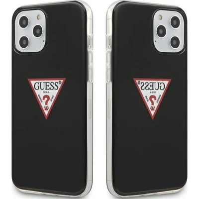 Afbeelding van Guess Triangle Collection hoesje voor iPhone 12 / Pro zwart