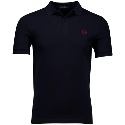 Afbeelding van Fred Perry polo heren poloshirt normale fit donkerblauw effen