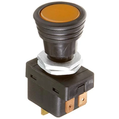 Afbeelding van HELLA VALUEFIT schakelaar S07 Trekactivering Aantal aansluitingen: 3 Geschroefd Aan/Uit Boring Ø: 14.5mm Schakelaarverlichting: Oranje 6ED 004 778 031