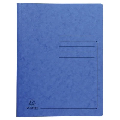 Afbeelding van Map glanskarton 355g met veer A4 blauw per 25