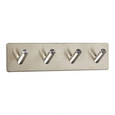 Afbeelding van Wandhaak ADRA met 4 haken (wandgarderobe) 180 x 45 29 mm zelfklevend 3M RVS roestvrij voor keuken &amp; badkamer Garderobenhaken van SOTECH
