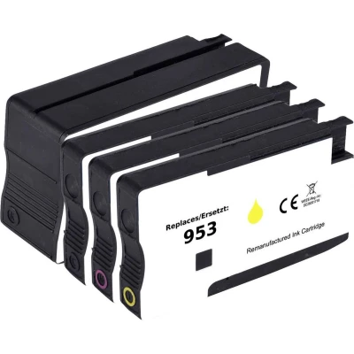 Afbeelding van Renkforce Inktcartridge vervangt HP 953, 6ZC69AE, LS058AE, F6U12AE, F6U13AE, F6U14AE Compatibel Combipack Zwart, Cyaan, Magenta, Geel RF 5718854