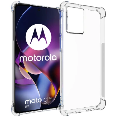Afbeelding van Motorola Moto G54 Hoesje Siliconen en TPU (zacht) iMoshion Backcover/Softcase Transparant Telefoonhoesje