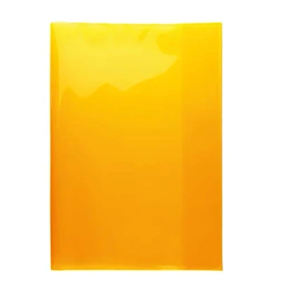 Afbeelding van HERMA 19605 Papieren enveloppen A4 Transparant Oranje, 10 stuks, boekomslagen van duurzame, afwasbare en extra dikke polypropyleenfolie, transparante beschermhoezen set voor schoolschriften, gekleurd