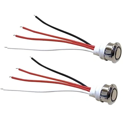 Afbeelding van Molbory 2 stuks 12 V LED touch dimmer schakelaar, 5 24 DC lichtschakelaar, aanraakschakelaar voor 18 mm montagegat, sensorschakelaar, traploos dimmen ledstrips, ledverlichting, kast