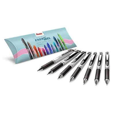 Afbeelding van Pentel EnerGel XM BL77 gelpen met drukmechanisme + vulpotlood, blauw (6 stuks DBS)