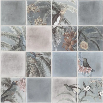 Afbeelding van Leen Bakker Dutch Wallcoverings Escapade Tegel/vogel Beige 0,53x10,05m Behang Vlies