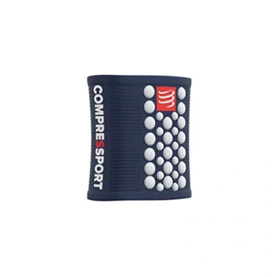 Afbeelding van Compressport Sweatband voor heren, zweetband, blauw/wit, één maat