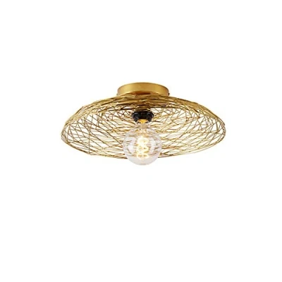 Afbeelding van QAZQA Oosterse plafondlamp goud 40 cm Glan