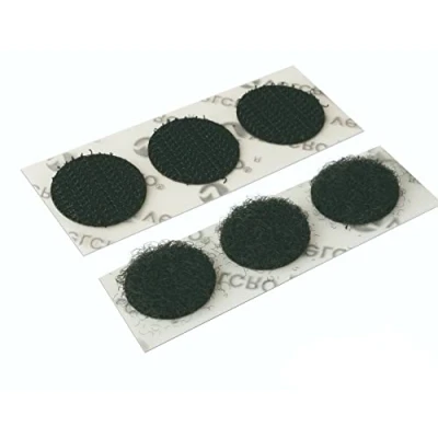 Afbeelding van Velcro® Merk Black Stick On Coins Keuze uit Hook &amp; Loop 13mm Veelvouden verzonden als continue lengte