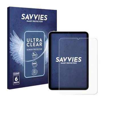 Afbeelding van Savvies Screenprotector voor Apple iPad Mini 7 2024 Folie Beschermfolie transparant (6 Stuks)