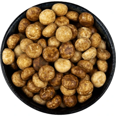 Afbeelding van Van Delft Karamel Macchiato Kruidnoten Koffie smaak pepernoten 225gr Chocolade