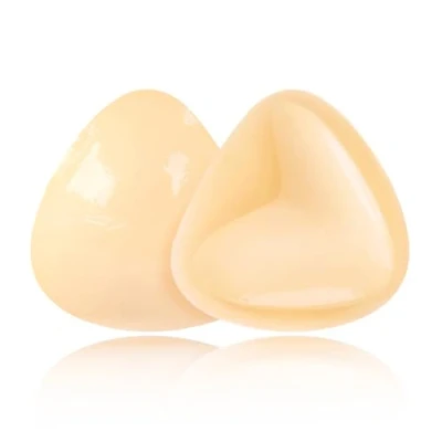 Afbeelding van mhinese Dubbelzijdige kleverige beha push up voor vrouwen, herbruikbare beha, zelfklevende pads bikini, strapless beha., Beige C/D Cup, S