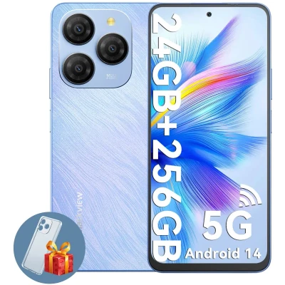 Afbeelding van Blackview Shark 9 5G Smartphone 24(8+16)GB+256GB 6,7 inch Android 14 NFC 50MP Camera Blauw