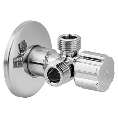 Afbeelding van VA dubbele hoekklep DN 15 1/2 met twee 3/8 uitgangen D441094