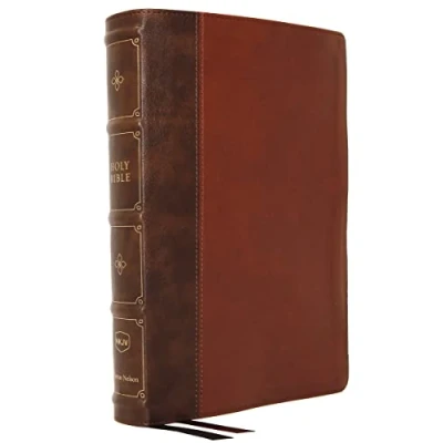Afbeelding van NKJV, Large Print Verse by Reference Bible, Maclaren Series, Leathersoft, Brown, Comfort Print: Holy New King James Version