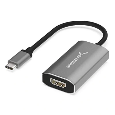 Afbeelding van SABRENT USB C naar HDMI Adapter, 8K@60Hz 4K@120Hz UHD HDR Hoge Snelheid, Type 2.1 Splitter Converter, Thunderbolt 3 voor MacBook, iMac, Galaxy S20 S10 S9 S8, en meer (DA UCH8)