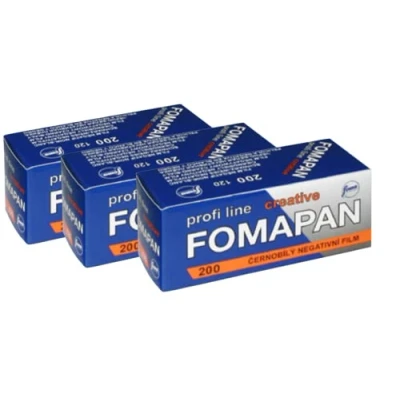 Afbeelding van FOMAPAN Creative 200 Rollfim/middenformaat/120 zwart/wit fotofolie, verpakking van 3 stuks