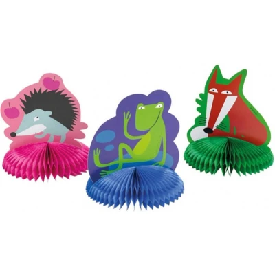 Afbeelding van Amscan Dieren Tafeldecoratie Set Honeycomb van 3 stuks.