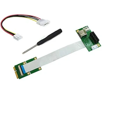 Afbeelding van KALEA INFORMATIQUE Riser PCIe naar miniPCIe adapter met FPC tafelkleed, geleverd twee tafelkleden van 15 en 25 cm
