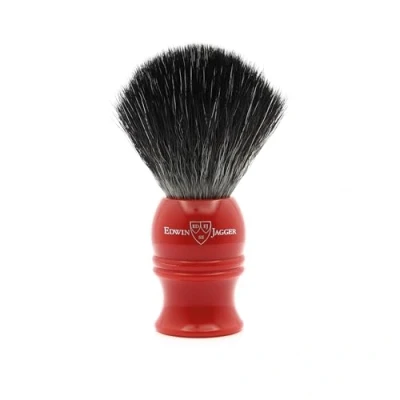 Afbeelding van Edwin Jagger 1EJ331SYN Klassieke Zwarte Scheerkwast Van Synthetische Vezels Eco Vriendelijk Vegan Exfoliërende Voor Scheercrème Of Scheerzeep Mannen En Vrouwen
