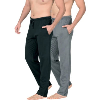 Afbeelding van 2 PACK Pyjama Broeken Zwart Grijs Effen Maat S Koopjedeal.nl Altijd de beste deal