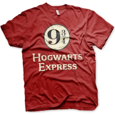 Afbeelding van Harry Potter Hogwarts Express Platform 9 3/4 T shirt rood XXL