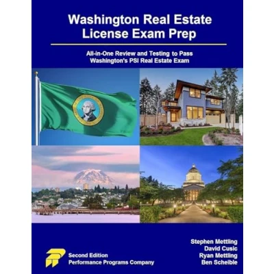 Afbeelding van Washington Real Estate License Exam Prep: All in One Review and Testing to Pass Washington&#039;s PSI
