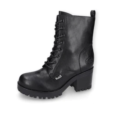 Afbeelding van Dockers by Gerli dames veterlaarzen, enkellaarzen, Zwart Schwarz Dunkelgrau 122, 37 EU