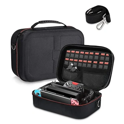 Afbeelding van Etui compatibel met Nintendo Switch/Nintendo Switch OLED, harde draagtas voor NS Console, Dock, HDMI kabel, Pro Controller en andere accessoires 18 Game Cartridgeg