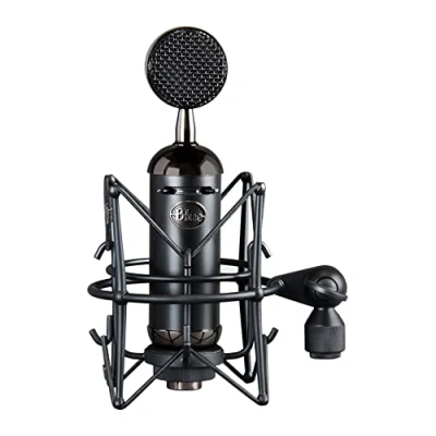 Afbeelding van Blue Microphones Blackout Spark SL XLR condensatormicrofoon met Aanpasbare Shockmount, Cardioïde Polair Patroon, voor Opname, Uitzending, Podcasten, Twitch Gamen streamen, YouTube video&#039;s Zwart