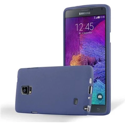 Afbeelding van Cadorabo Hoesje geschikt voor Samsung Galaxy NOTE 4 in FROST DONKER BLAUW Beschermhoes gemaakt van flexibel TPU silicone Case Cover