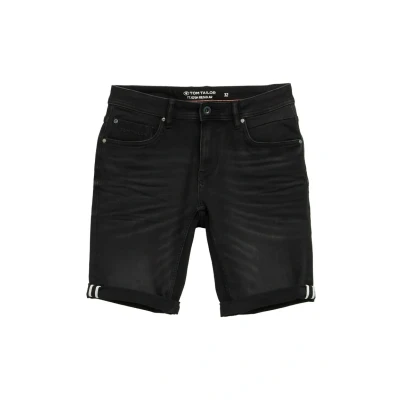 Afbeelding van TOM Tailor JOSH Jeansshort, Heren, Maat: 29, black denim
