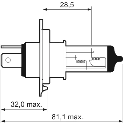 Afbeelding van Valeo Gloeilamp grootlicht / koplamp mistlicht 032007