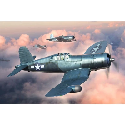Afbeelding van 1:48 HobbyBoss 81788 Vought F4U 1A/2 Corsair 2 in 1 Plastic Modelbouwpakket