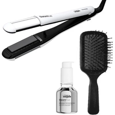 Afbeelding van L&#039;Oréal Steampod 4.0 + 3 in 1 Smoothing Treatment Borstel bundel/set/pakket Haibu by Kapperskorting.com