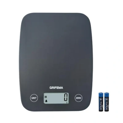 Afbeelding van GRIFEMA GA2004 Keukenweegschaal met lcd display, multifunctionele levensmiddelweegschaal, 5 kg (1 g nauwkeurig) voor bakken en koken, 2 batterijen inbegrepen