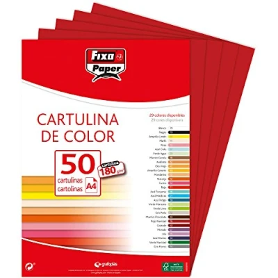 Afbeelding van Fixo Paper 1110356 verpakking met karton, A4, karmijnrood, 180 g, 50 stuks