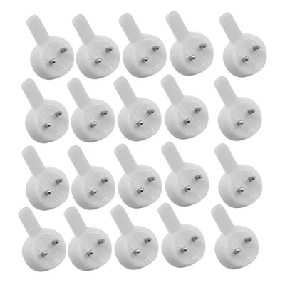 Afbeelding van Bulk Hardware BH01676 Kleine plastic muurhaken (verpakking à 20), wit, stuk